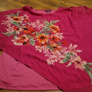 Symmetrical Flower Dress Top